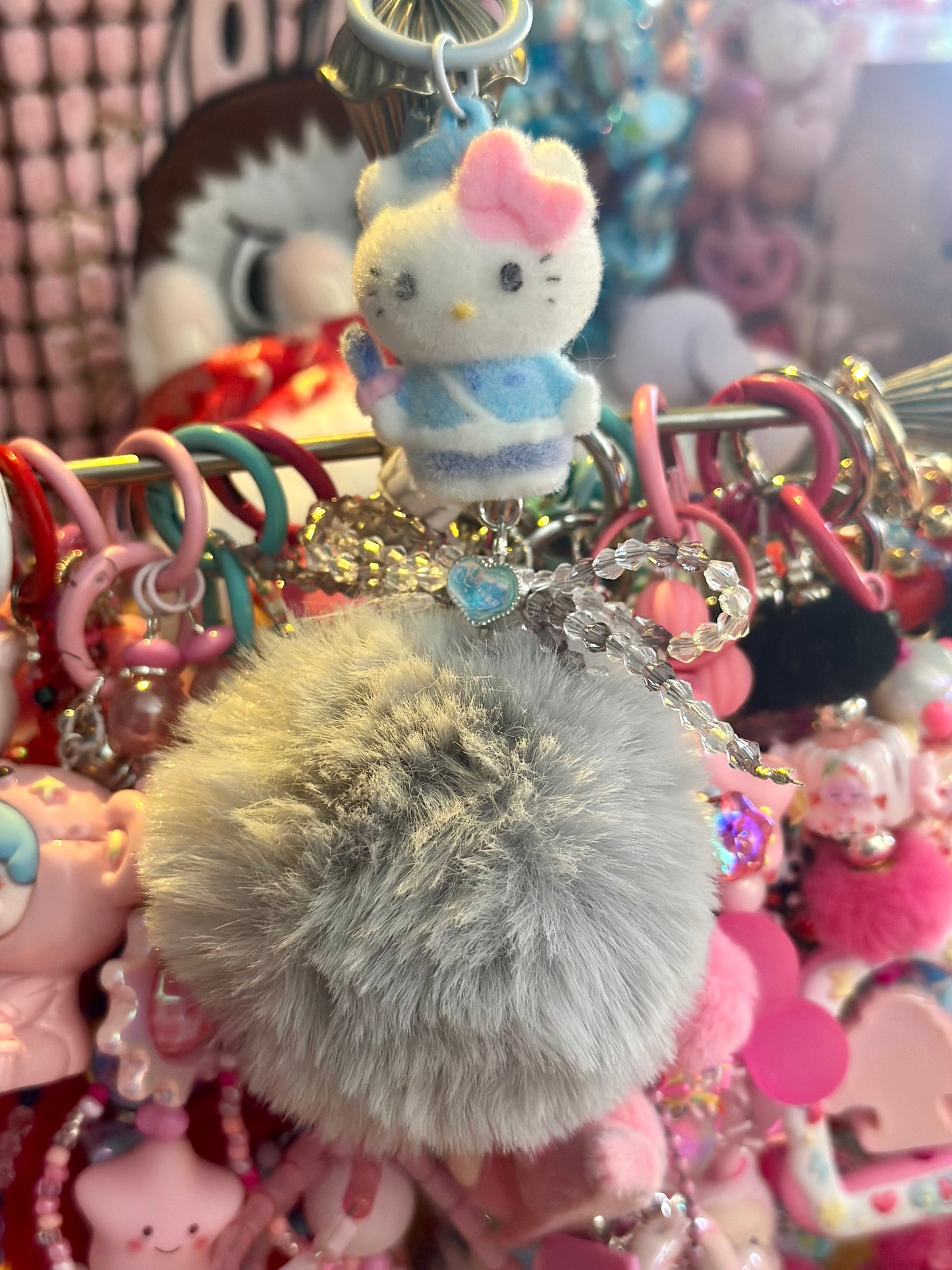 Hello Kitty PomPom phone/bag charm.