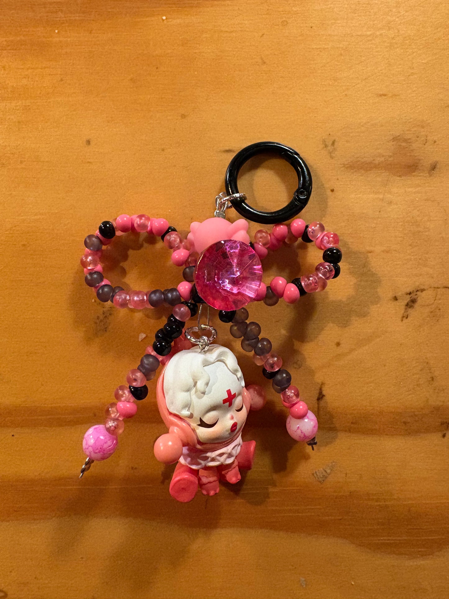 Skull Panda Keyring/phone or bag charm