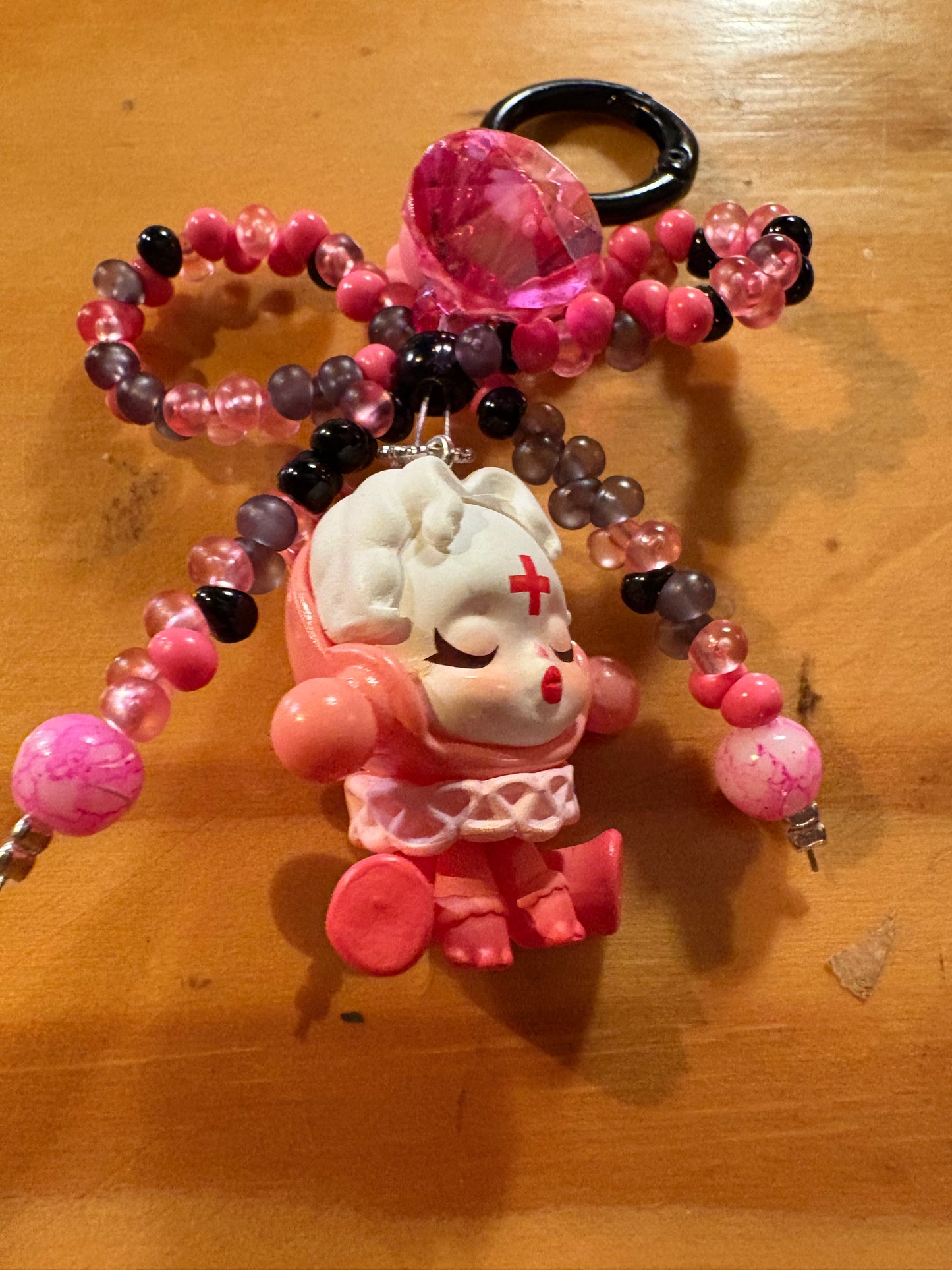 Skull Panda Keyring/phone or bag charm